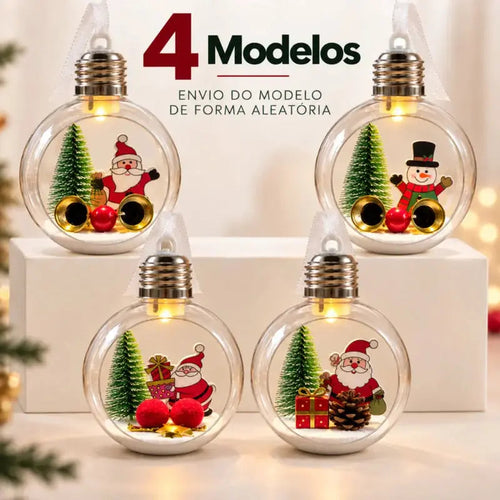 Bola de Natal Luminosa com Pisca-Pisca LED