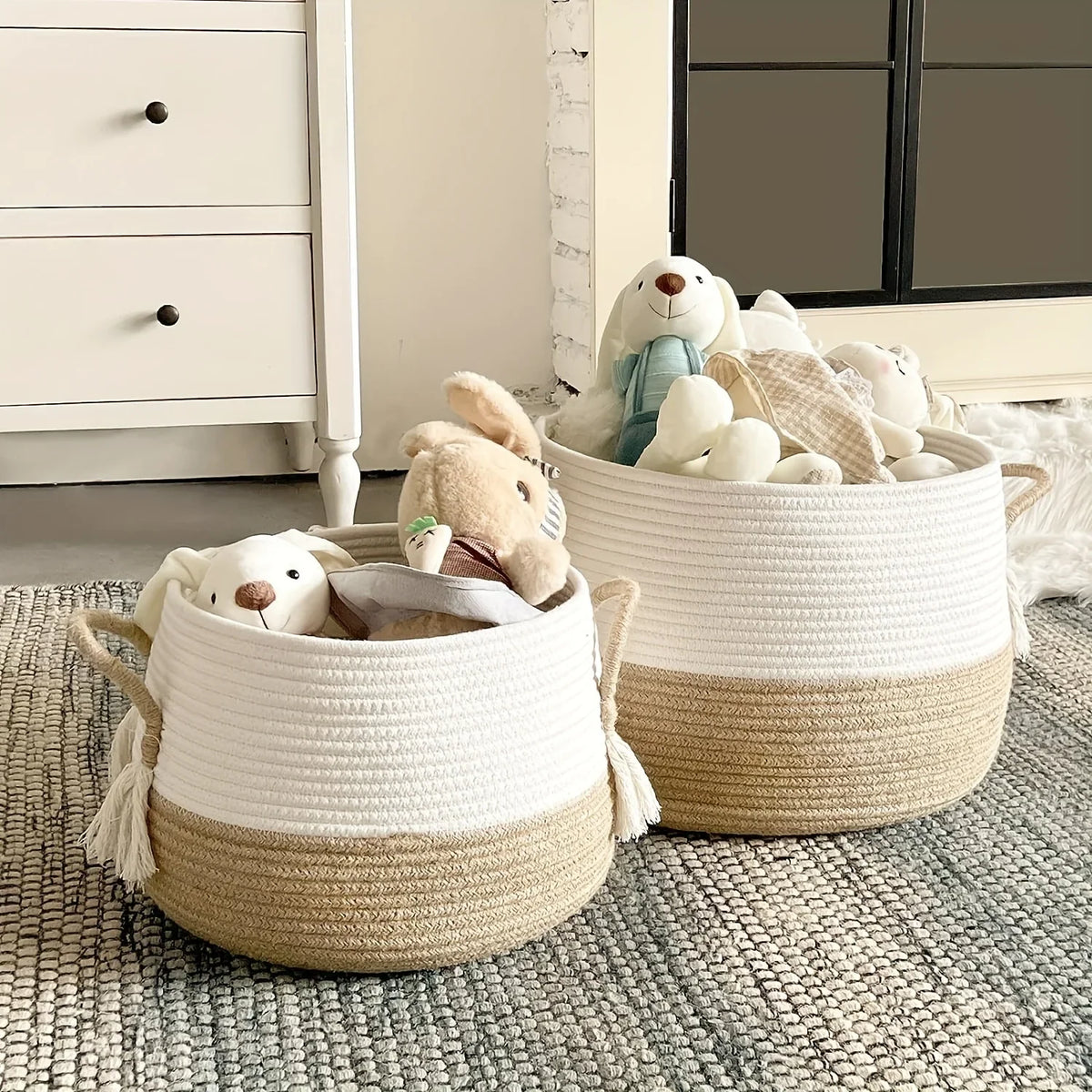 Cesto Organizador de Corda Feito à Mão - 30cm ou 40cm