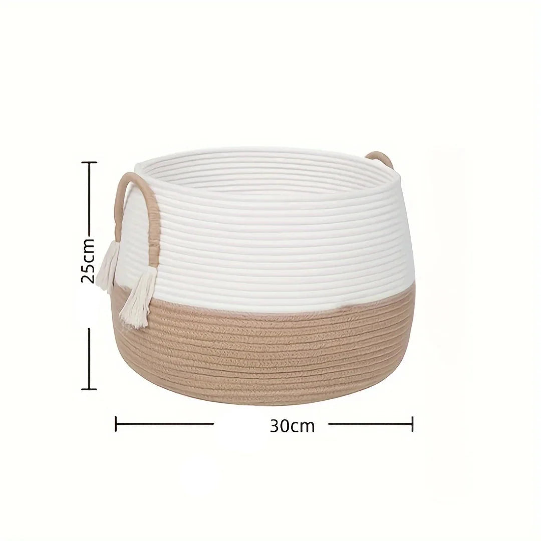 Cesto Organizador de Corda Feito à Mão - 30cm ou 40cm