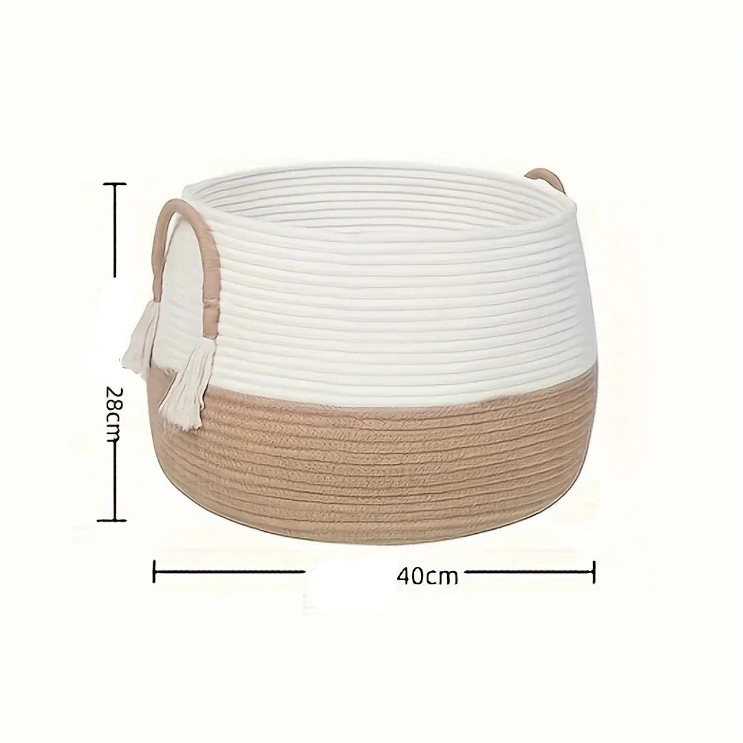 Cesto Organizador de Corda Feito à Mão - 30cm ou 40cm