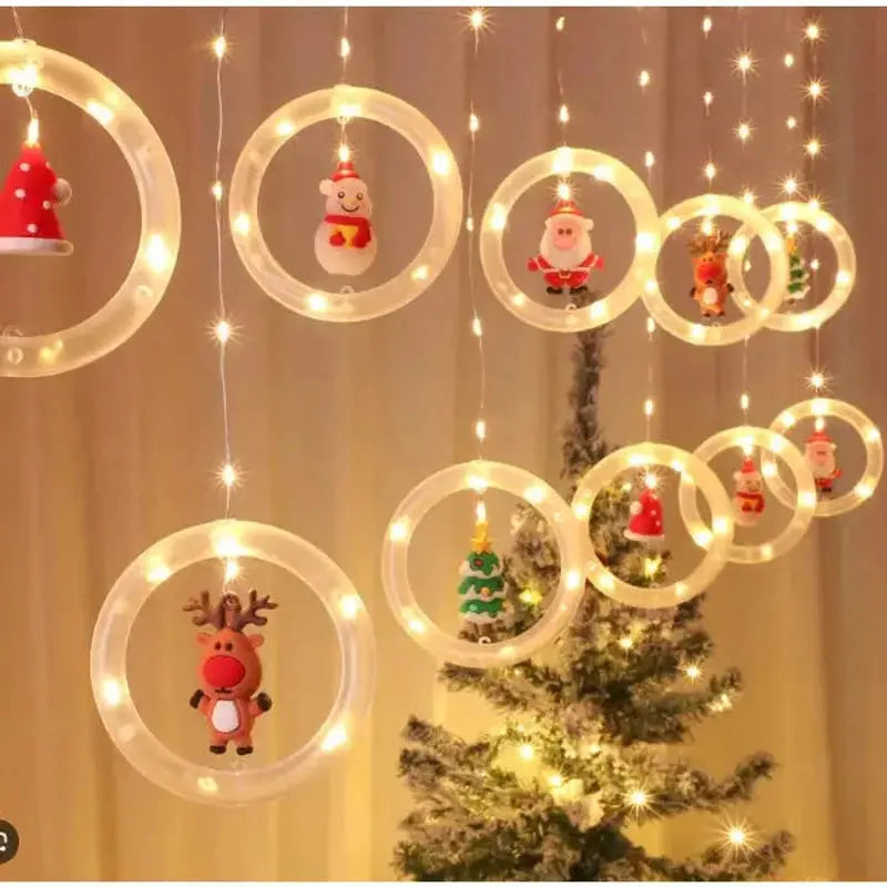 Cortina de Luz Natalina Pisca-Pisca LED Estrela 3m À Prova D'Água