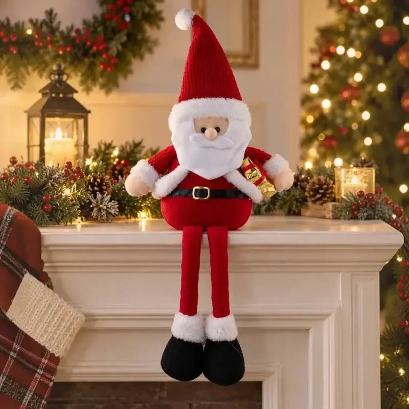 Decoração de Natal para Loja: Papai Noel e Rena Retráteis 80cm