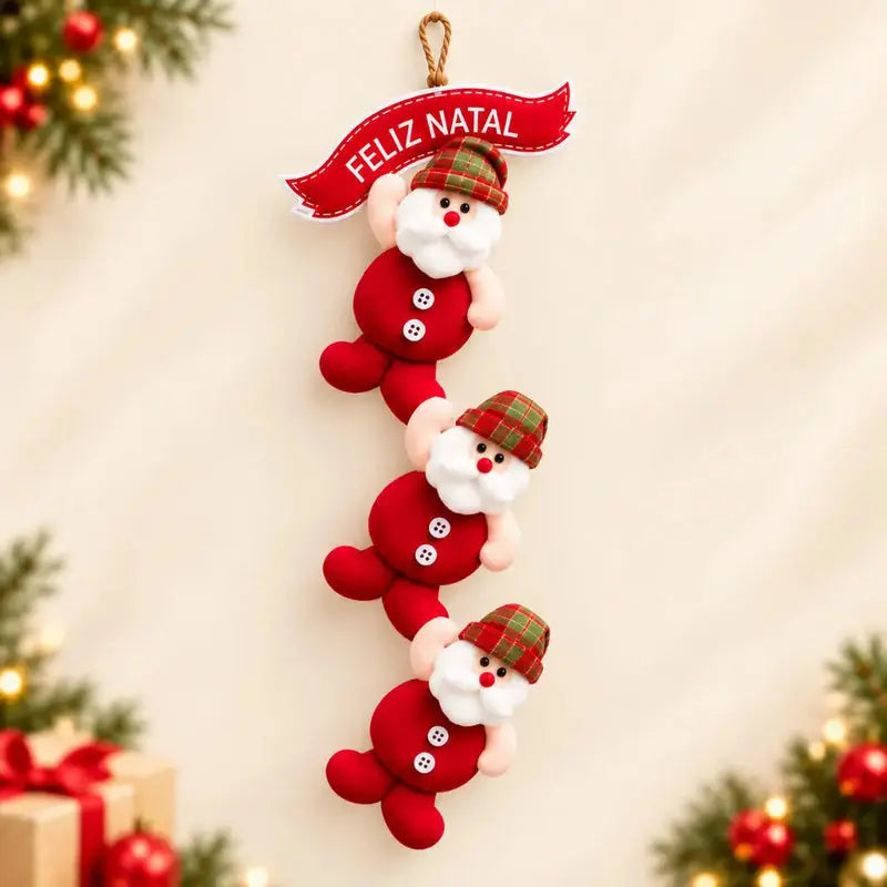 Enfeite de Natal para Porta e Parede Papai Noel Premium