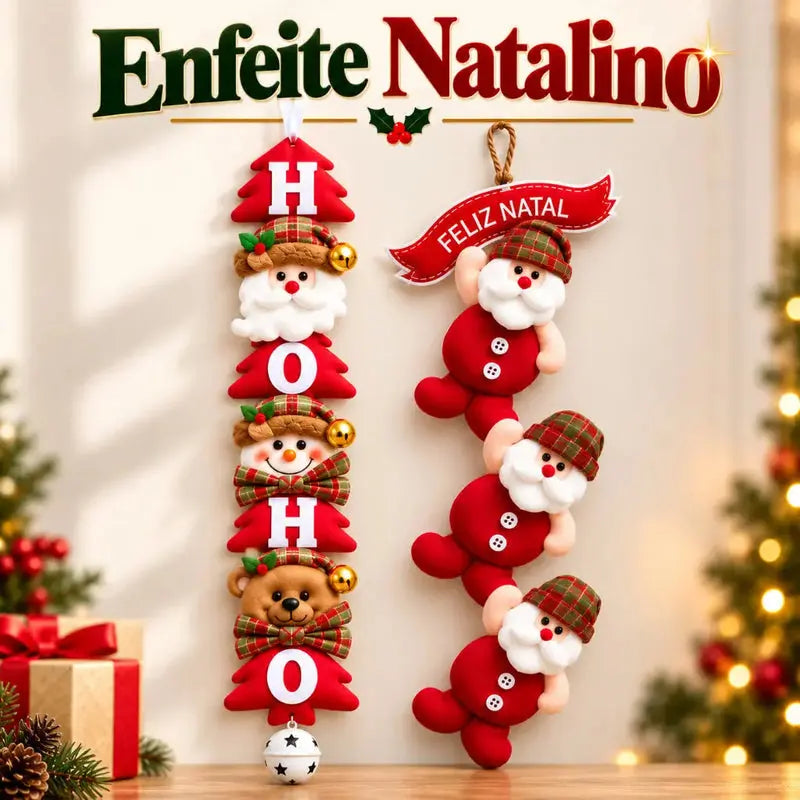 Enfeite de Natal para Porta e Parede Papai Noel Premium