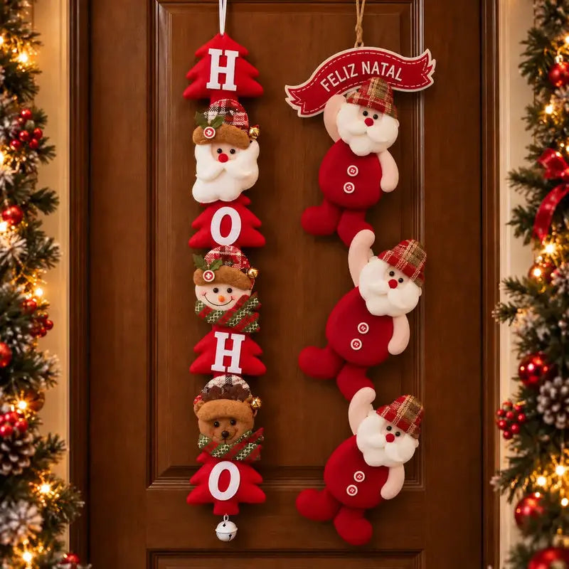 Enfeite de Natal para Porta e Parede Papai Noel Premium