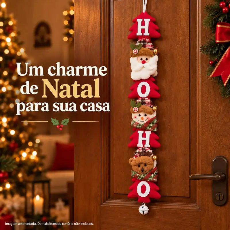 Enfeite de Natal para Porta e Parede Papai Noel Premium