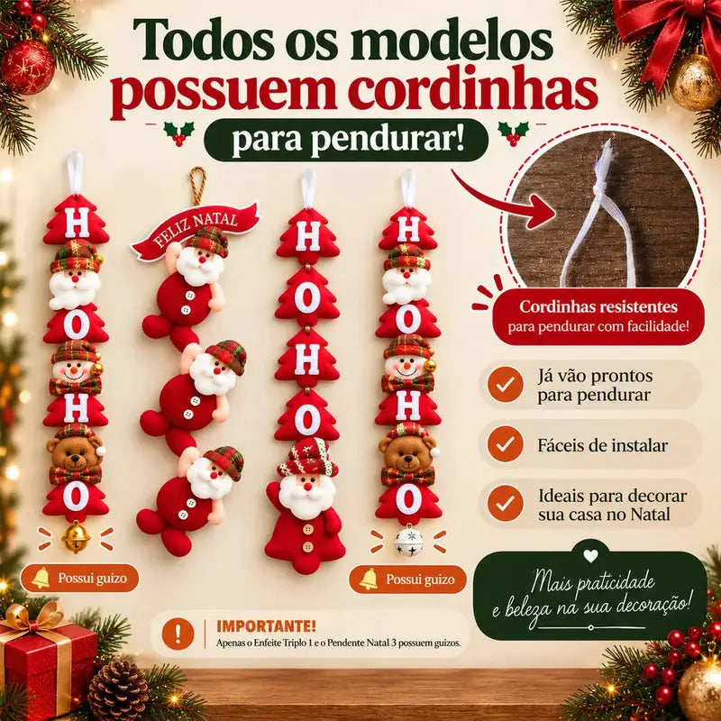 Enfeite de Natal para Porta e Parede Papai Noel Premium