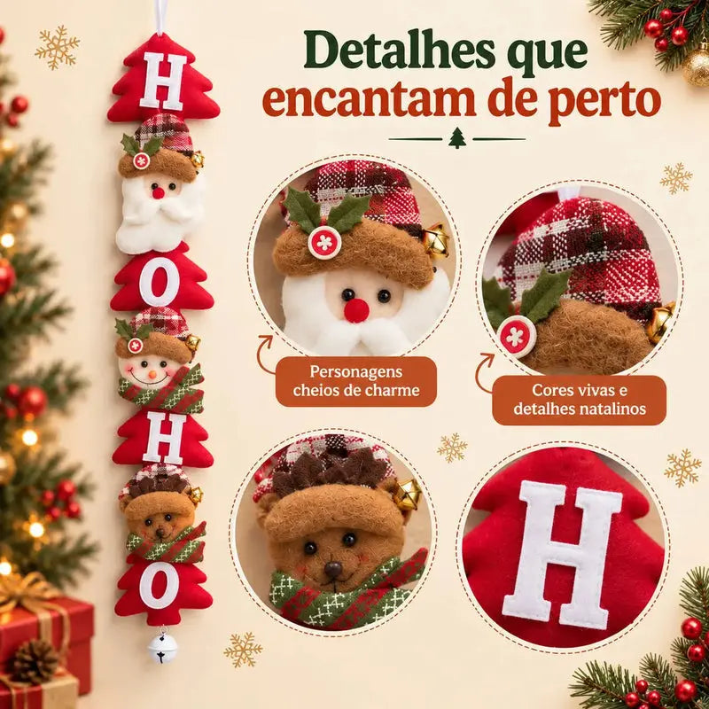 Enfeite de Natal para Porta e Parede Papai Noel Premium