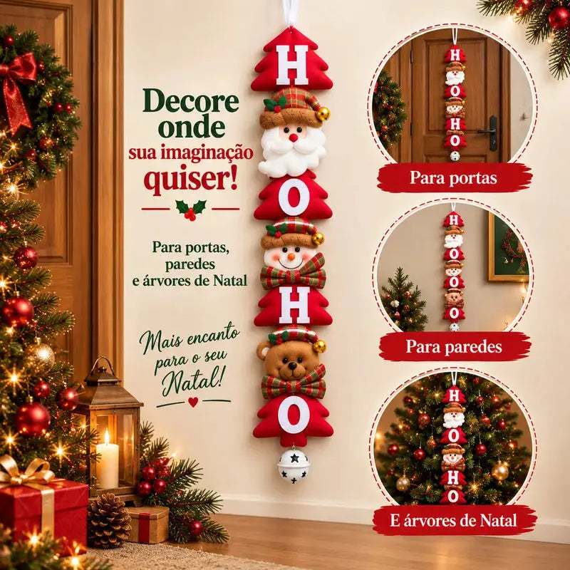 Enfeite de Natal para Porta e Parede Papai Noel Premium
