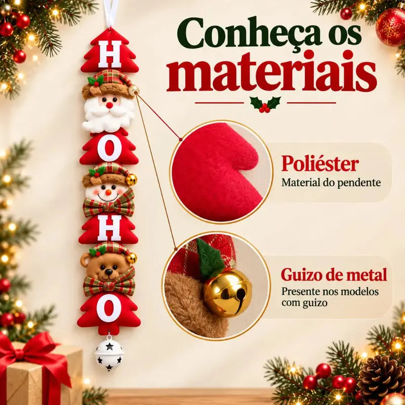 Enfeite de Natal para Porta e Parede Papai Noel Premium