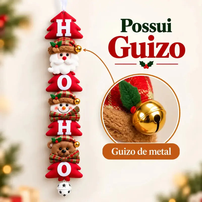Enfeite de Natal para Porta e Parede Papai Noel Premium