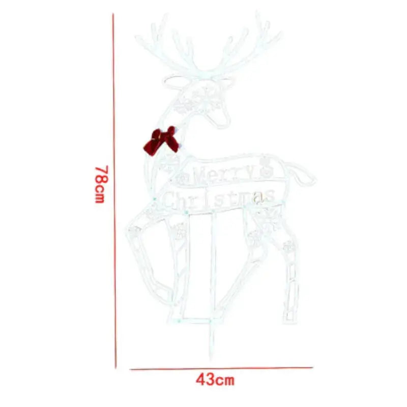 Kit 3 Renas Luminosas de Natal com Glitter – Decoração Natalina