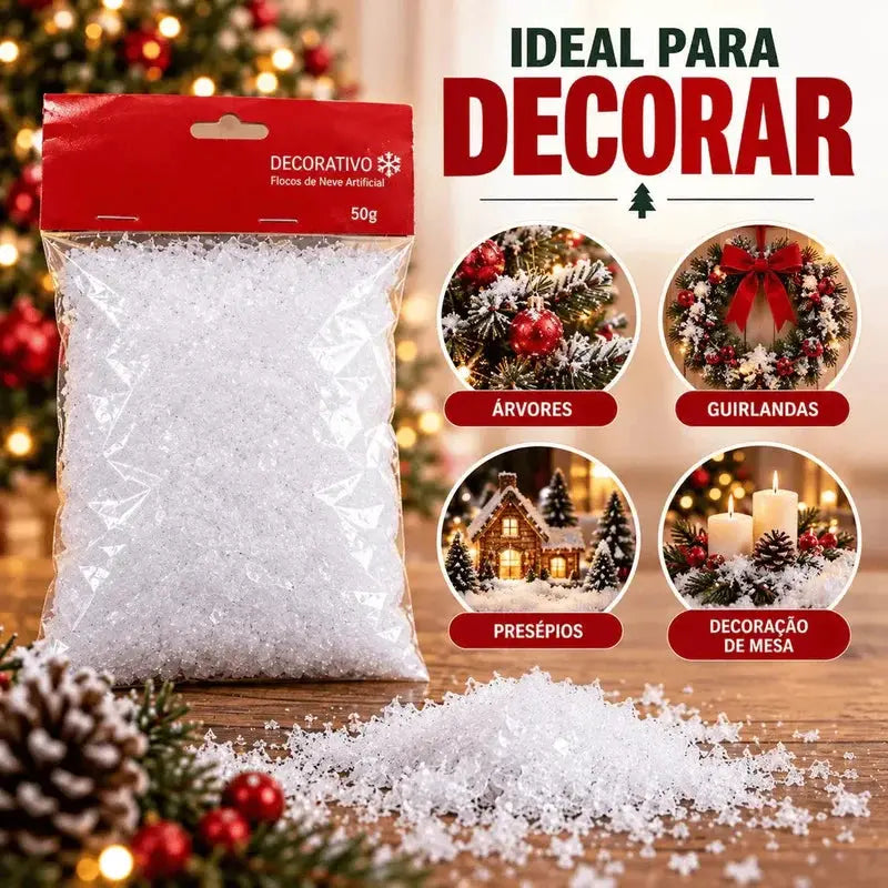 Neve Artificial Plástica para Decoração de Natal 50g