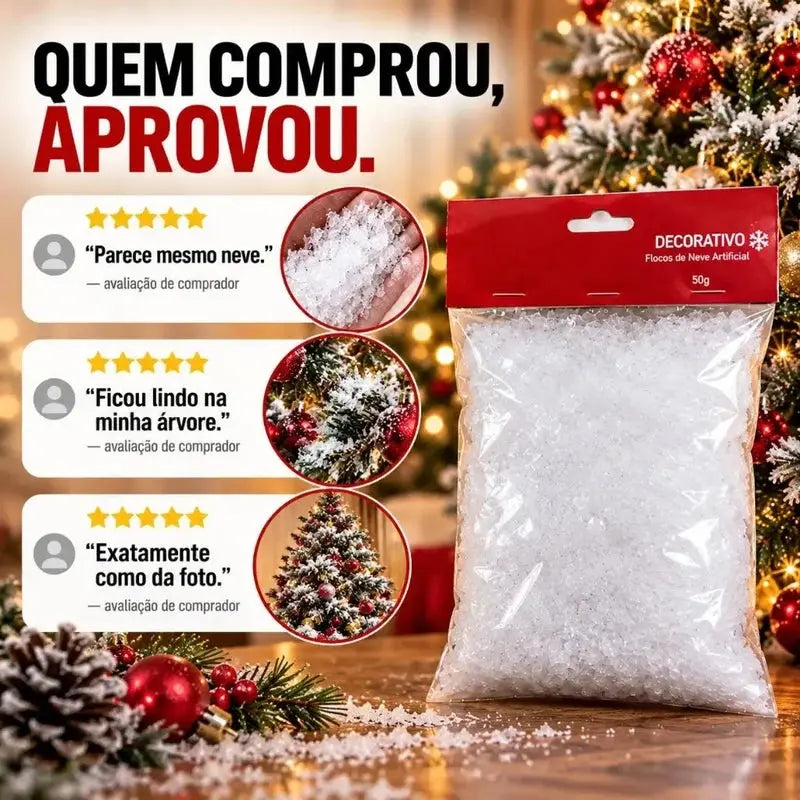 Neve Artificial Plástica para Decoração de Natal 50g