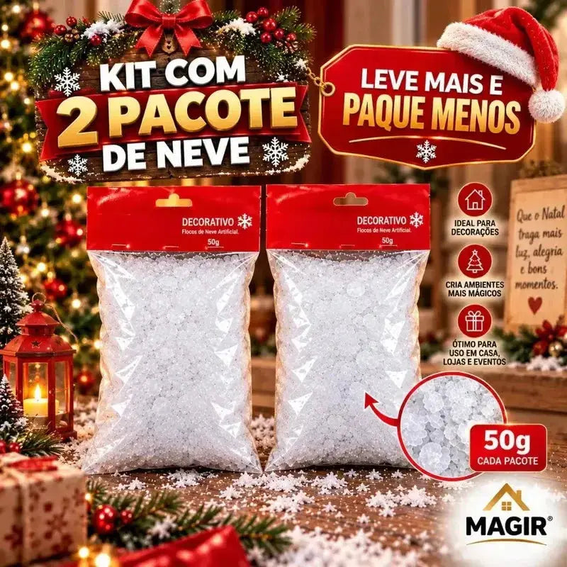 Neve Artificial Plástica para Decoração de Natal 50g