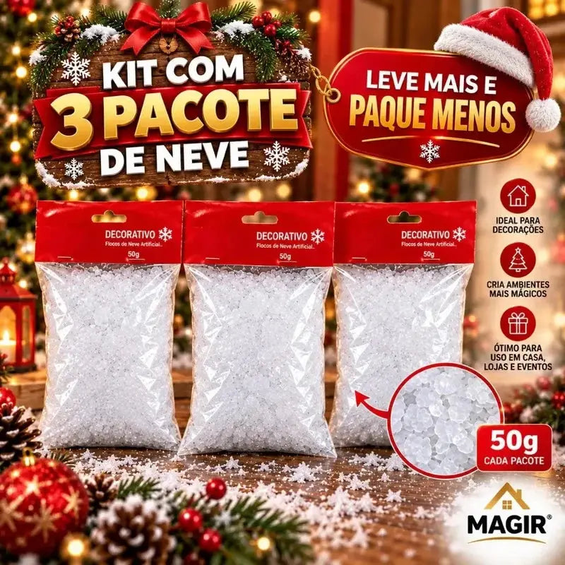 Neve Artificial Plástica para Decoração de Natal 50g