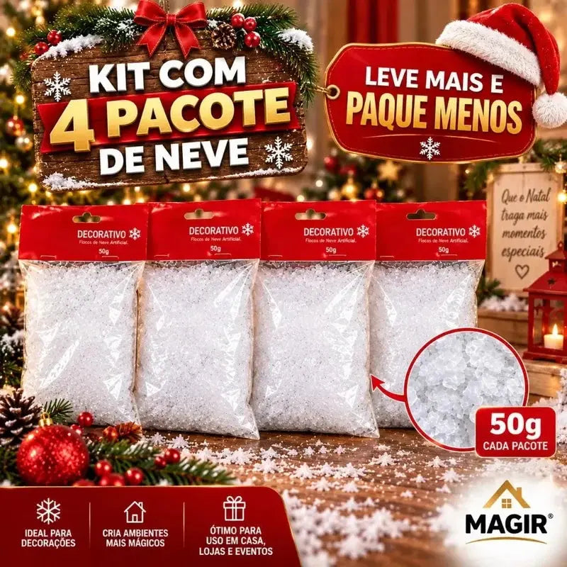 Neve Artificial Plástica para Decoração de Natal 50g