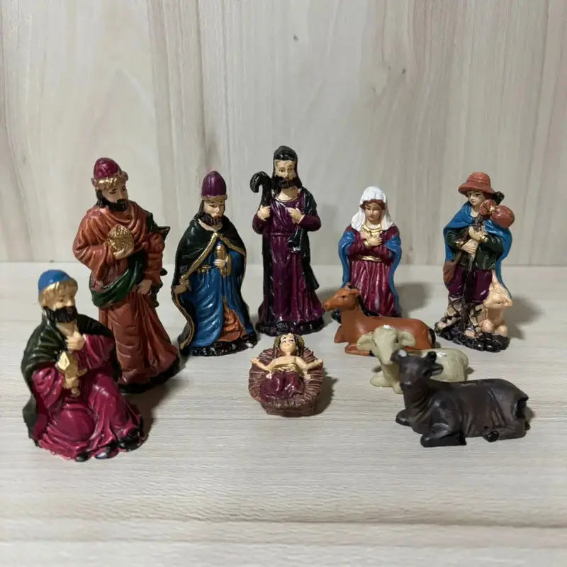 Presépio de Natal em Resina Kit Completo 10 Peças