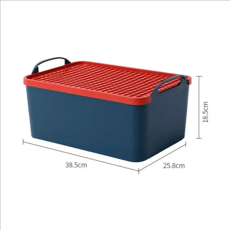 Organizador Premium de Blocos com Tampa - Azul ou Amarelo, P ou G