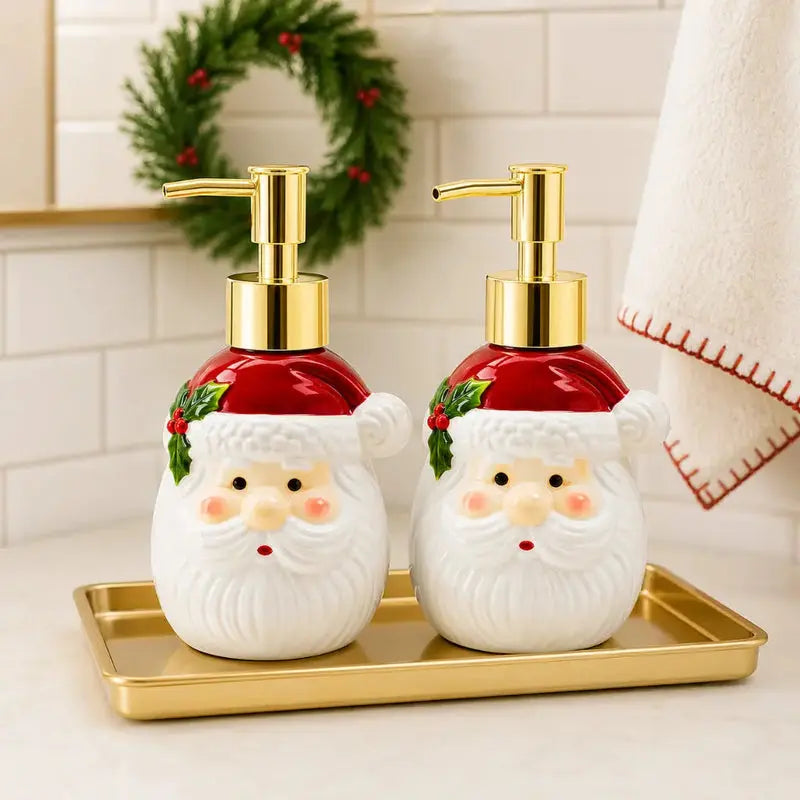 Saboneteira Papai Noel de Porcelana 350ml
