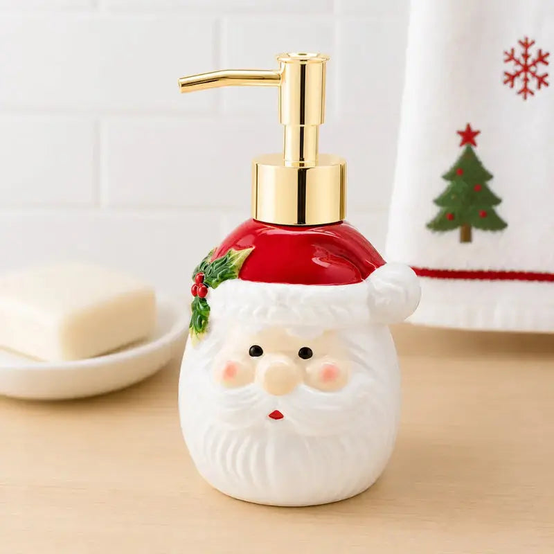Saboneteira Papai Noel de Porcelana 350ml