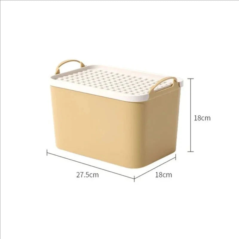 Organizador Premium de Blocos com Tampa - Azul ou Amarelo, P ou G