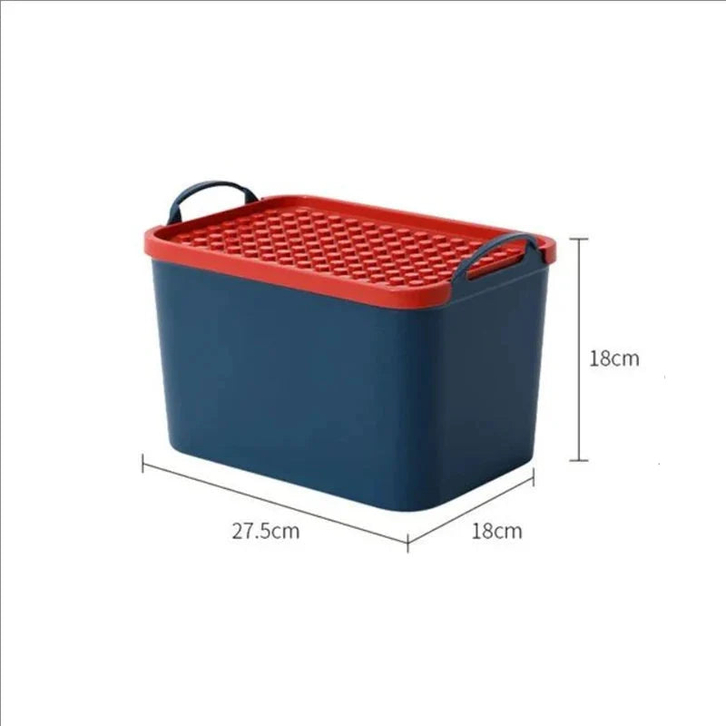 Organizador Premium de Blocos com Tampa - Azul ou Amarelo, P ou G