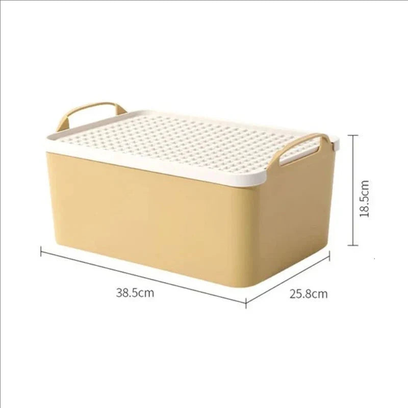 Organizador Premium de Blocos com Tampa - Azul ou Amarelo, P ou G
