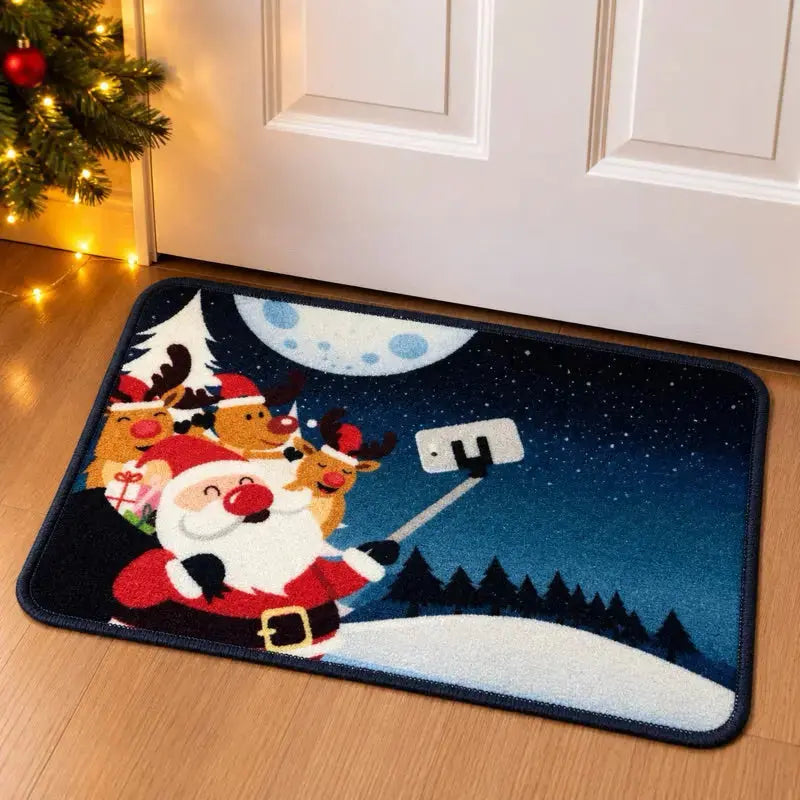 Tapete de Porta Natalino Bouclé 60x40cm
